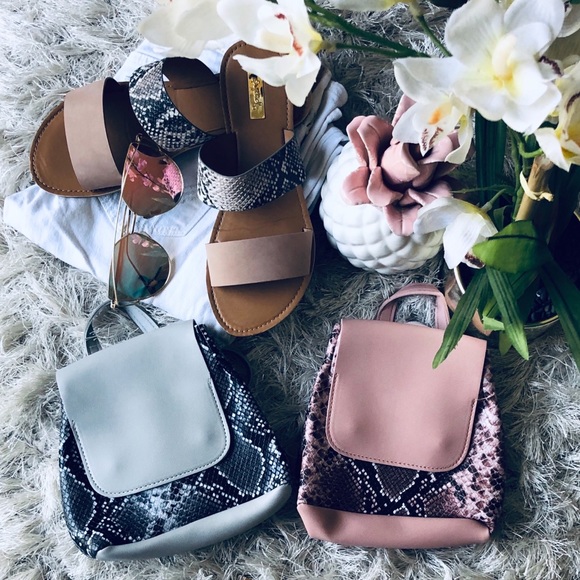 Ava x Palmer Handbags - NEW Snake Print Backpack